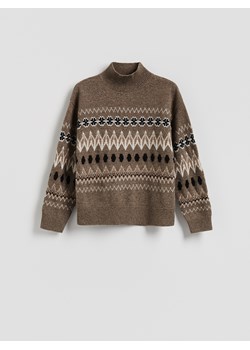 Reserved - Wełniany sweter - wielobarwny ze sklepu Reserved w kategorii Swetry damskie - zdjęcie 187501473
