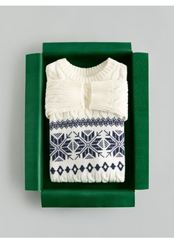 Reserved - Sweter z warkoczowym splotem - złamana biel ze sklepu Reserved w kategorii Swetry męskie - zdjęcie 187501533