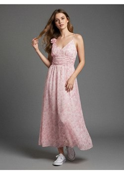 Sinsay - Sukienka midi w kwiaty z marszczeniami - wielobarwny ze sklepu Sinsay w kategorii Sukienki - zdjęcie 187501603