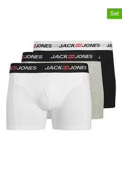 Jack &amp; Jones Bokserki (3 pary) w kolorze białym, czarnym i szarym ze sklepu Limango Polska w kategorii Majtki męskie - zdjęcie 187501710