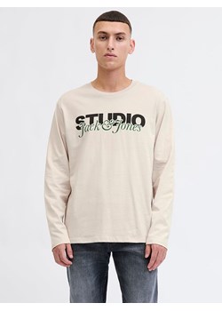 Jack &amp; Jones Koszulka "Yuki" w kolorze beżowym ze sklepu Limango Polska w kategorii T-shirty męskie - zdjęcie 187501882