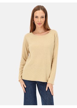 Beżowy włoski sweter z wełną i kaszmirem L’AF Avrora ze sklepu Eye For Fashion w kategorii Swetry damskie - zdjęcie 187503054