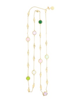 Naszyjnik w kolorze złota z pastelowymi kamieniami i kryształami L’AF ze sklepu Eye For Fashion w kategorii Naszyjniki - zdjęcie 187503310