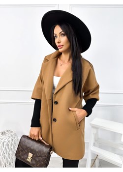 Brązowy Płaszcz ze Ściągaczem ze sklepu ModnaKiecka.pl w kategorii Płaszcze damskie - zdjęcie 187503322