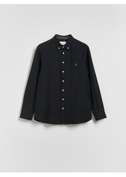 Reserved - Bawełniana koszula slim fit - czarny ze sklepu Reserved w kategorii Koszule męskie - zdjęcie 187503512