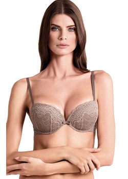 Biustonosz super push-up taupe 032L Duble Pizzo, Kolor taupe, Rozmiar 65B, Lormar ze sklepu Primodo w kategorii Biustonosze - zdjęcie 187504542