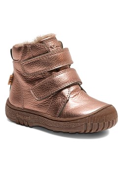 bisgaard Skórzane botki zimowe w kolorze różowozłotym ze sklepu Limango Polska w kategorii Buty zimowe dziecięce - zdjęcie 187504602