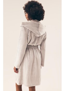 Henderson szlafrok damski z kapturem jasnoszary Brid 42877-09X, Kolor jasnoszary, Rozmiar L, Henderson ze sklepu Intymna w kategorii Szlafroki damskie - zdjęcie 187504910