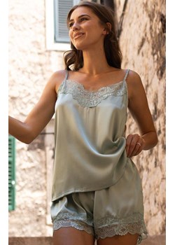 Satynowa piżama damska miętowa 1818 Saten, Kolor miętowy, Rozmiar S, Lormar ze sklepu Intymna w kategorii Piżamy damskie - zdjęcie 187504990