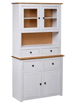 Biały drewniany kredens - Romda ze sklepu Edinos.pl w kategorii Regały i witryny - zdjęcie 187505060