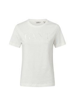 Gant Koszulka damska Kobiety Bawełna écru jednolity ze sklepu vangraaf w kategorii Bluzki damskie - zdjęcie 187506754