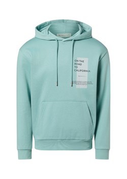 Tom Tailor Denim Męska bluza z kapturem Mężczyźni Bawełna turkusowy nadruk ze sklepu vangraaf w kategorii Bluzy damskie - zdjęcie 187506764