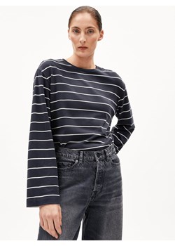 ARMEDANGELS Damska koszulka z długim rękawem - Marynaa Kobiety Bawełna antracytowy w paski ze sklepu vangraaf w kategorii Bluzki damskie - zdjęcie 187506770