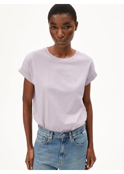 ARMEDANGELS Koszulka damska - IdAAra Kobiety Bawełna bzowy jednolity ze sklepu vangraaf w kategorii Bluzki damskie - zdjęcie 187506771