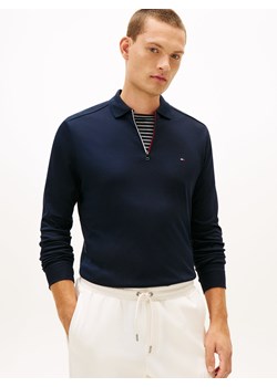 Tommy Hilfiger Męska koszulka polo Mężczyźni Bawełna granatowy jednolity ze sklepu vangraaf w kategorii T-shirty męskie - zdjęcie 187506791
