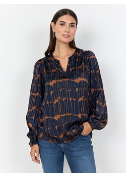 soyaconcept® Bluzka damska - SC-Arlette Kobiety wiskoza granatowy wzorzysty ze sklepu vangraaf w kategorii Bluzki damskie - zdjęcie 187506801