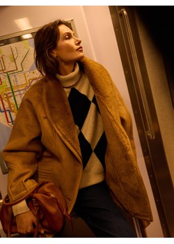 Reserved - Wełniany golf w romby - wielobarwny ze sklepu Reserved w kategorii Swetry damskie - zdjęcie 187506881