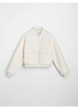 Sinsay - Rozpinana kurtka bez kaptura - kremowy ze sklepu Sinsay w kategorii Kurtki damskie - zdjęcie 187508184