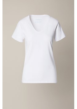 Koszulka Damska z Bawełną Biała Cesare ze sklepu Lancerto S.A. w kategorii Bluzki damskie - zdjęcie 187508593