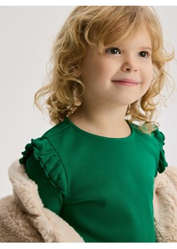 Reserved - Bluzka z falbanami - zielony ze sklepu Reserved w kategorii Bluzki dziewczęce - zdjęcie 187508693