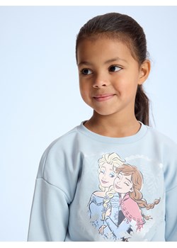 Reserved - Bluza z nadrukiem Kraina Lodu - jasnoniebieski ze sklepu Reserved w kategorii Bluzy dziewczęce - zdjęcie 187508790
