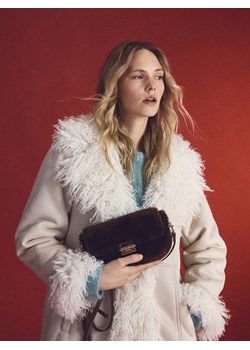 Reserved - Torebka ze sztucznego futerka - brązowy ze sklepu Reserved w kategorii Torebki damskie - zdjęcie 187508822