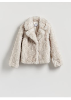 Reserved - Sztuczne futerko z kołnierzem - złamana biel ze sklepu Reserved w kategorii Futra damskie - zdjęcie 187508870