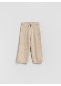 Reserved - Dzianinowe spodnie - beżowy ze sklepu Reserved w kategorii Spodnie dziewczęce - zdjęcie 187508953