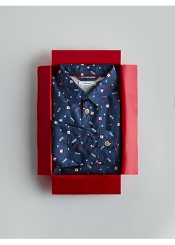 Reserved - Świąteczna koszula - granatowy ze sklepu Reserved w kategorii Koszule chłopięce - zdjęcie 187508961
