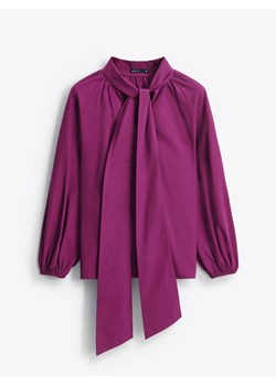 Mohito - Bluzka z wiązaniem - ciemny fiolet ze sklepu Mohito w kategorii Bluzki damskie - zdjęcie 187510081