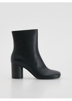Reserved - Skórzane botki - czarny ze sklepu Reserved w kategorii Botki - zdjęcie 187510300