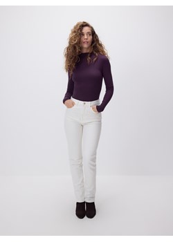 Reserved - Gładki longsleeve - ciemnofioletowy ze sklepu Reserved w kategorii Bluzki damskie - zdjęcie 187510463