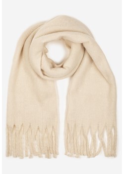 Jasnobeżowy Szalik Ozdobiony Frędzlami Esalirea ze sklepu renee.pl w kategorii Szaliki i chusty damskie - zdjęcie 187510821