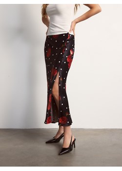 Reserved - Spódnica w kwiatowy wzór - czarny ze sklepu Reserved w kategorii Spódnice - zdjęcie 187511190