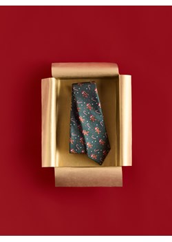 Reserved - Świąteczny krawat - ciemny turkus ze sklepu Reserved w kategorii Krawaty - zdjęcie 187511243