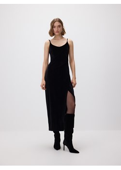 Reserved - Sukienka maxi z asymetrycznym rozcięciem - czarny ze sklepu Reserved w kategorii Sukienki - zdjęcie 187511283