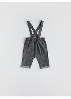 Reserved - Spodnie z odpinanymi szelkami - ciemnoszary ze sklepu Reserved w kategorii Spodnie i półśpiochy - zdjęcie 187511301