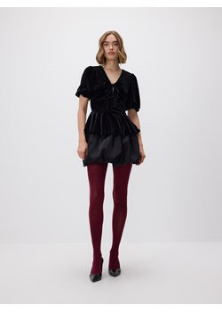 Reserved - Welurowa bluzka - czarny ze sklepu Reserved w kategorii Bluzki damskie - zdjęcie 187511333