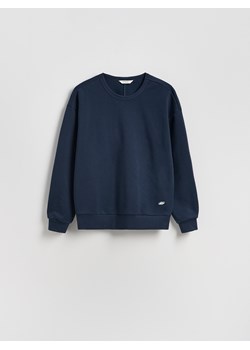 Reserved - Gładka bluza z bawełną - granatowy ze sklepu Reserved w kategorii Bluzy męskie - zdjęcie 187511603