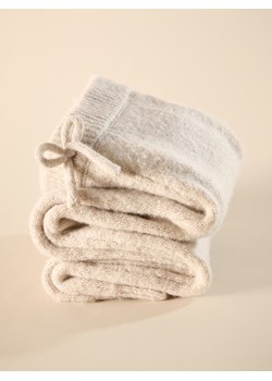 Reserved - Dzianinowe spodnie - beżowy ze sklepu Reserved w kategorii Spodnie dziewczęce - zdjęcie 187511623