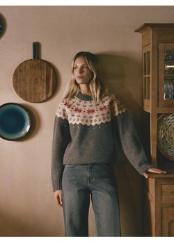 Reserved - Wełniany sweter - szary ze sklepu Reserved w kategorii Swetry damskie - zdjęcie 187511721