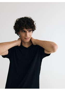 Reserved - Dwuczęściowa piżama z bawełny - czarny ze sklepu Reserved w kategorii Piżamy męskie - zdjęcie 187511782