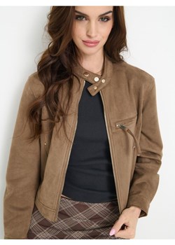 Sinsay - Kurtka ramoneska - brązowy ze sklepu Sinsay w kategorii Kurtki damskie - zdjęcie 187513410