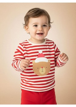 Sinsay - Bawełniana koszulka z nadrukiem świątecznym - kremowy ze sklepu Sinsay w kategorii Odzież dla niemowląt - zdjęcie 187513424