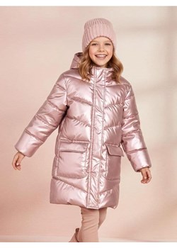 Sinsay - Pikowany płaszcz z kapturem ze sztucznym futerkiem - złoty ze sklepu Sinsay w kategorii Płaszcze dziewczęce - zdjęcie 187513443