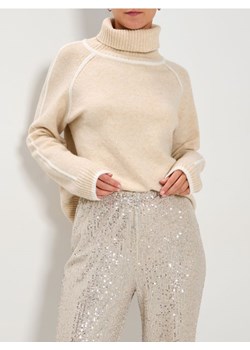 Sinsay - Golf z przeszyciami - kremowy ze sklepu Sinsay w kategorii Swetry damskie - zdjęcie 187513454