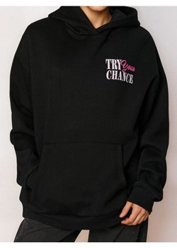 Sinsay - Bluza hoodie z nadrukiem na plecach - czarny ze sklepu Sinsay w kategorii Bluzy damskie - zdjęcie 187513524