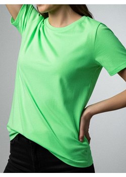 Sinsay - Bawełniana koszulka basic - zielony ze sklepu Sinsay w kategorii Bluzki damskie - zdjęcie 187513623