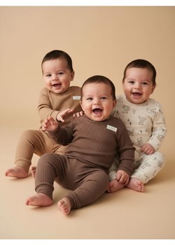 Sinsay - Bawełniane legginsy 3 pack - kremowy ze sklepu Sinsay w kategorii Odzież dla niemowląt - zdjęcie 187513634