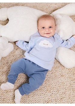 Sinsay - Bawełniane spodnie ze ściągaczmi - niebieski ze sklepu Sinsay w kategorii Odzież dla niemowląt - zdjęcie 187513713